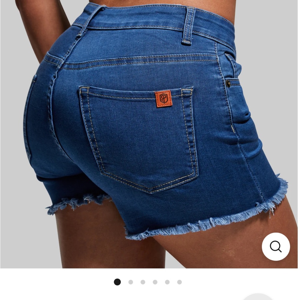 Born Primitive Blue Jean Shorts with Distressed Hem